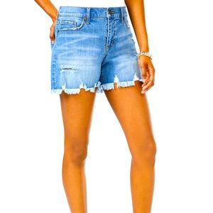 SCOOP Retro Boy Denim Frayed Shorts Womens 20 New With Tags Color belleu
